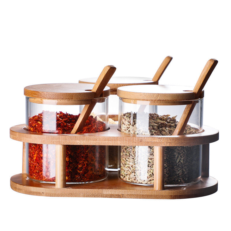 MSG Seasoning Box Seasoning Jar Glass Seasoning Bottle Storage Box